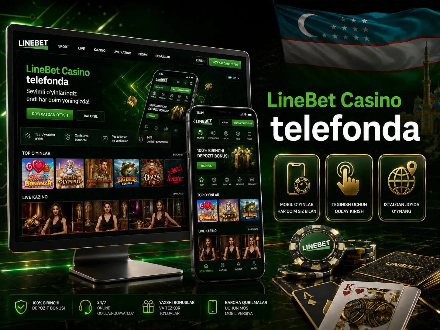 LineBet Casino telefonda